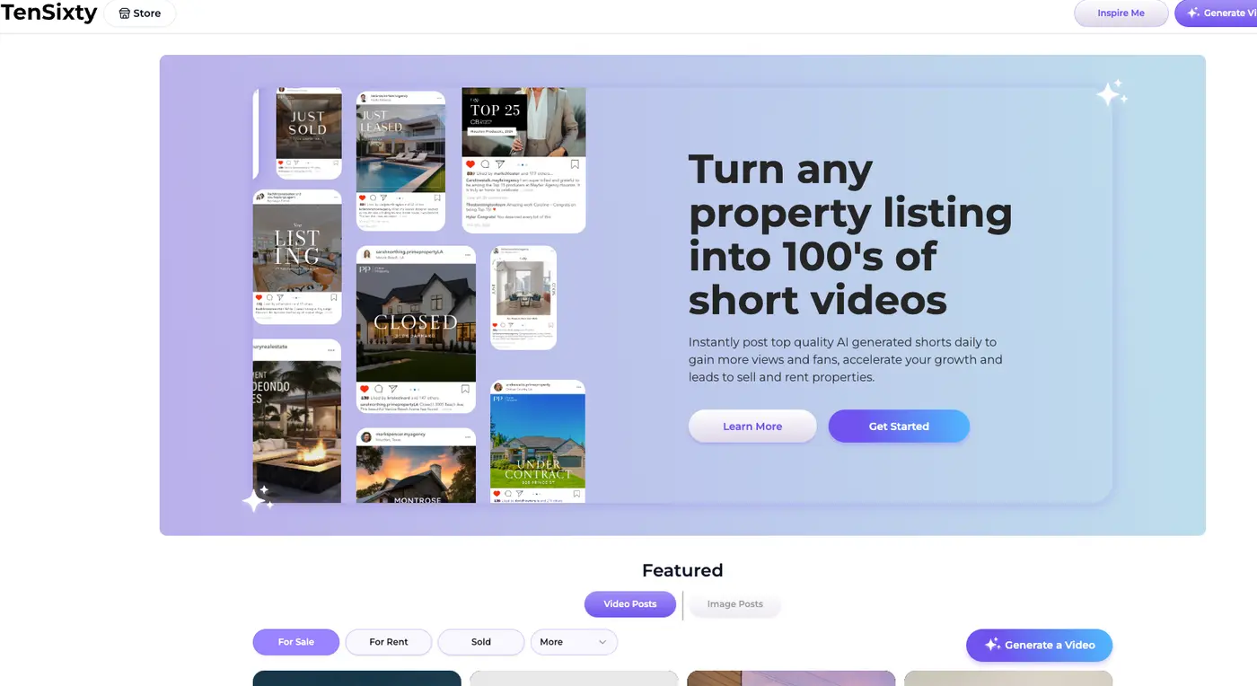 Screenshot of AI Shorts — Video Generator for Real Estate
