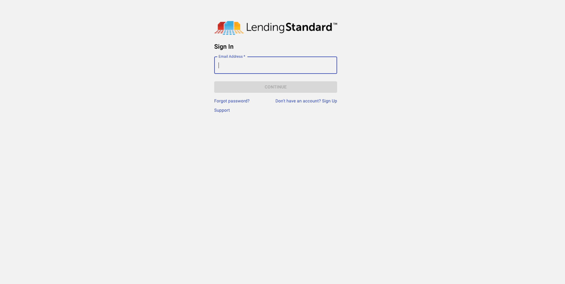 LendingStandard loan application detail view