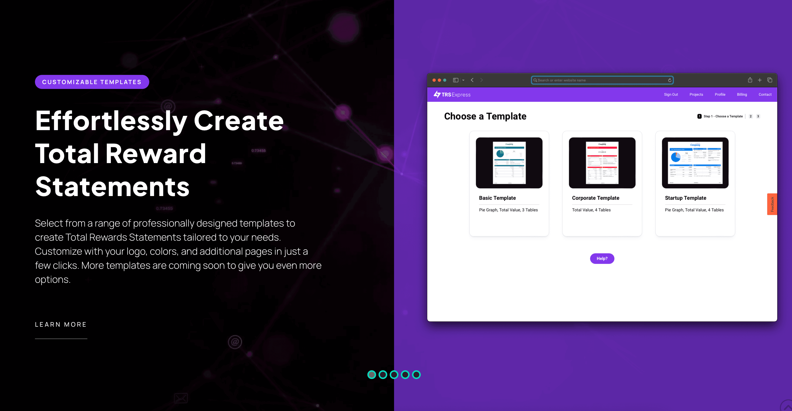 Business Templates Builder template dashboard